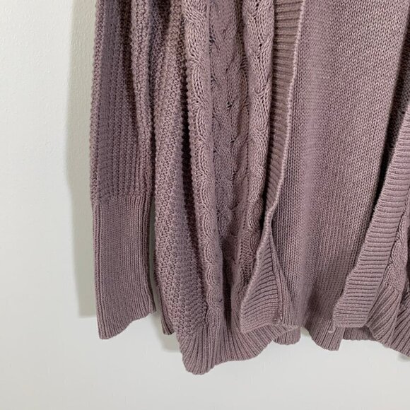 Old Navy medium weight cable knit long sleeve open front cardigan sweater - Picture 2 of 9